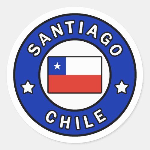 Santiago Chile Classic Round Sticker