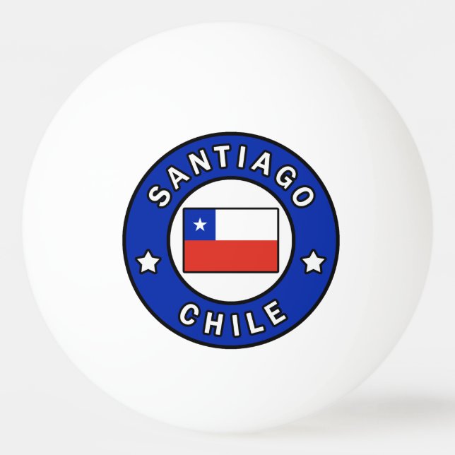 Santiago Chile Ping Pong Ball (Front)