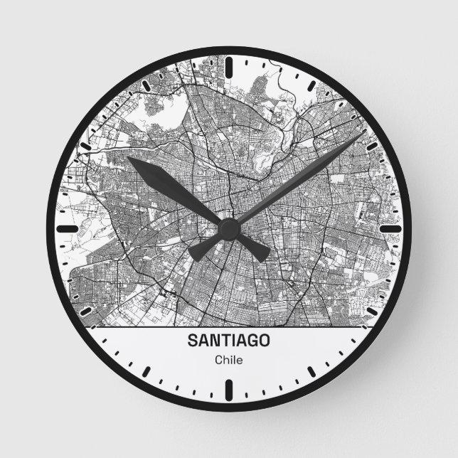 Santiago Clock City Line Art (Front)