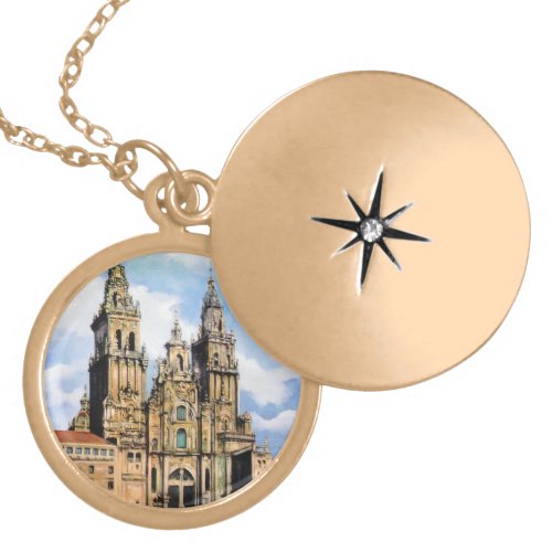 Santiago de Compostela Cathedral A Corua Gold Plated Necklace