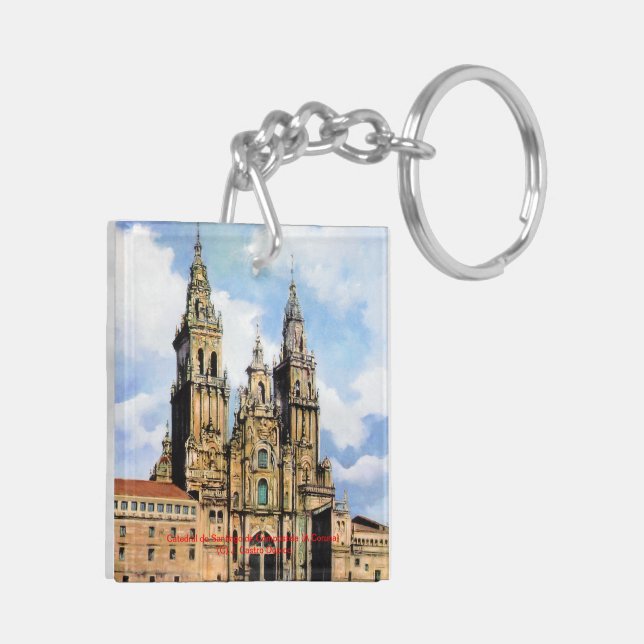 Santiago de Compostela Cathedral (A Coruña) Keychain (Back Left)