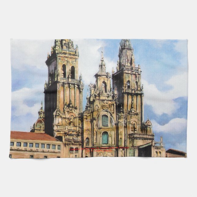 Santiago de Compostela Cathedral (A Coruña) Towel (Horizontal)