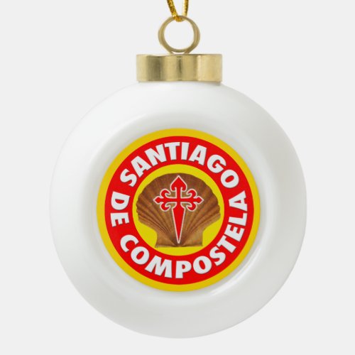 Santiago de Compostela Ceramic Ball Christmas Ornament