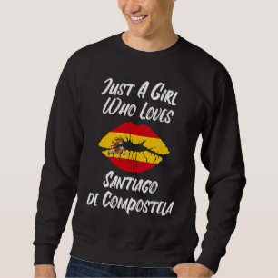 Santiago de Compostela Lips and Mouth Love Spanish Sweatshirt
