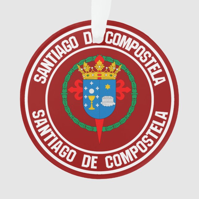 Santiago de Compostela Round Emblem Ornament (Front)