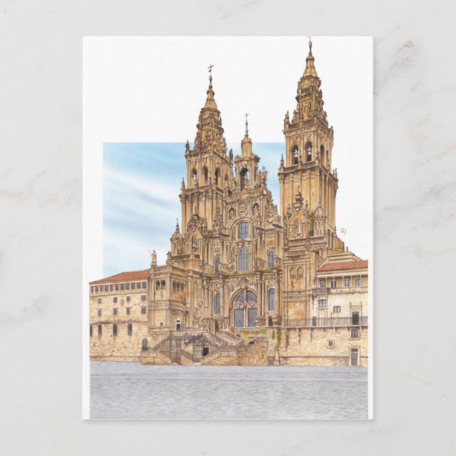 Santiago de Compostela. Western façade. Spain Postcard (Front)