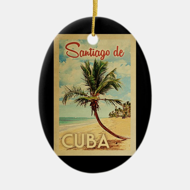 Santiago De Cuba Ornament - Vintage Palm Tree