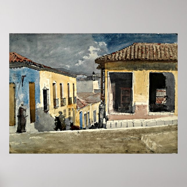 Santiago de Cuba Street Scene Poster (Front)