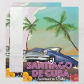 Santiago de Cuba Vintage travel poster (Front/Back)