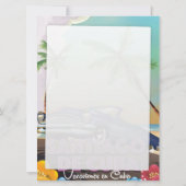 Santiago de Cuba Vintage travel poster (Back)