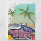 Santiago de Cuba Vintage travel poster (Front)