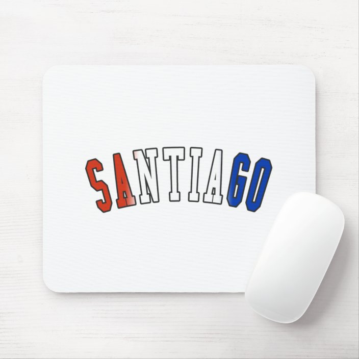 Santiago in Chile National Flag Colors Mousepad