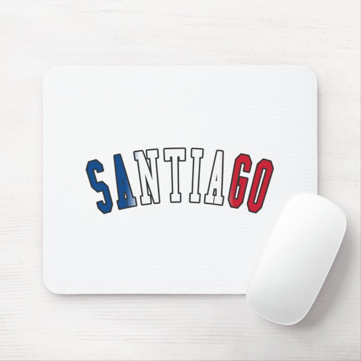Santiago in Dominican Republic National Flag Colors Mouse Pad