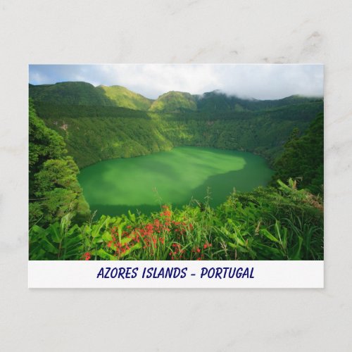 Santiago Lake Azores Postcard