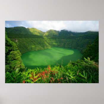Santiago Lake  Azores Poster by gavila_pt at Zazzle