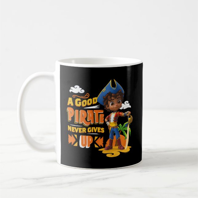 Santiago Of The Seas A Pirate Never Gives Up Coffee Mug (Left)