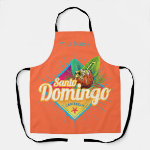 Santo Domingo Caribbean Dominican Republic Retro Apron