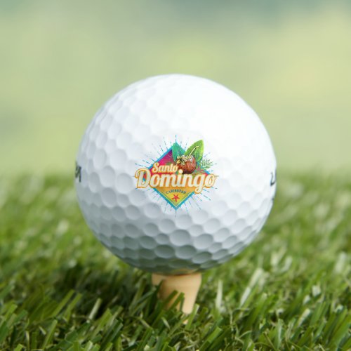 Santo Domingo Caribbean Dominican Republic Retro Golf Balls