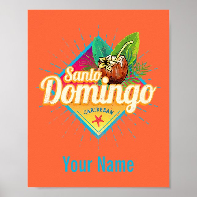 Santo Domingo Caribbean Dominican Republic Retro Poster (Front)