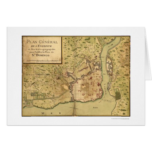 Santo Domingo Dominican Map 1805 (Front Horizontal)