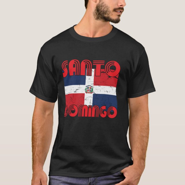 Santo Domingo Dominican Republic Flag Souvenirs Ma T-Shirt (Front)