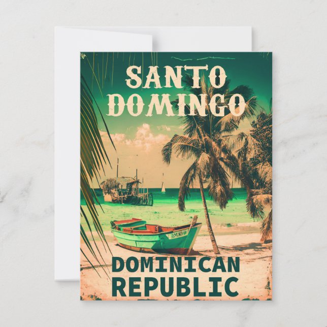 Santo Domingo Dominican Republic - Retro Souvenirs Card (Front)