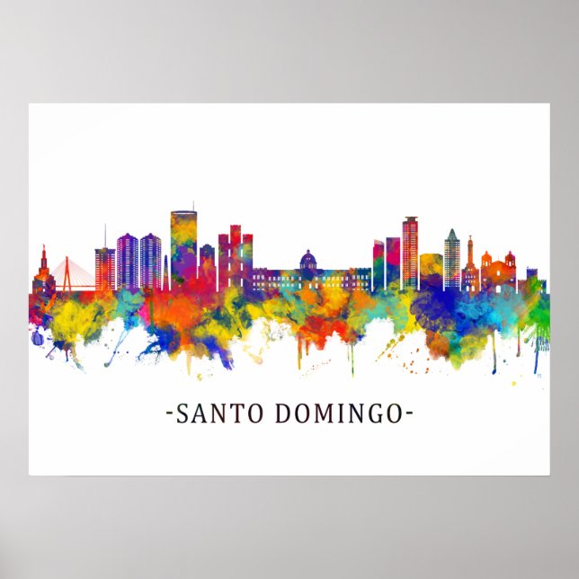 Santo Domingo Dominican Republic Skyline Poster (Front)