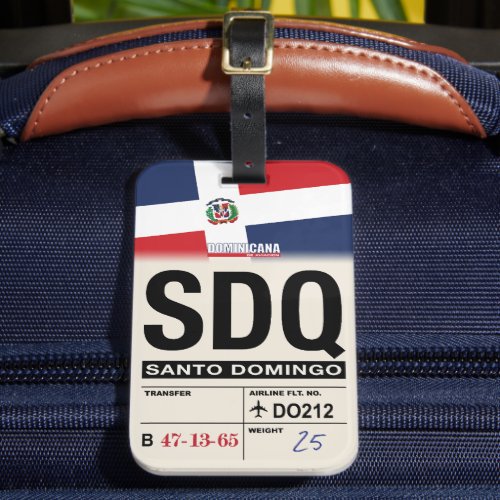 Santo Domingo SDQ Airline Luggage Tag