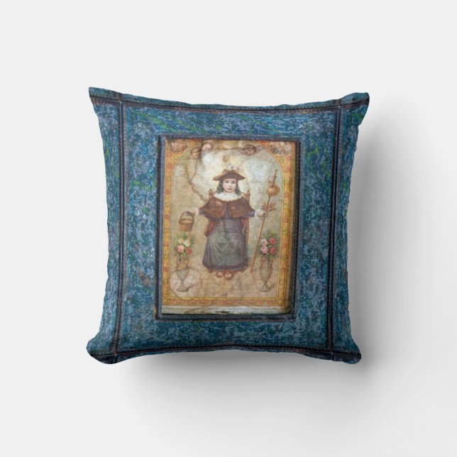 Santo Nino de Atocha Throw Pillow (Front)