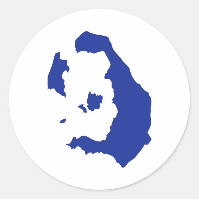 Santorin Classic Round Sticker (Front)