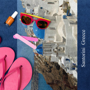 Santorini 1 beach towel