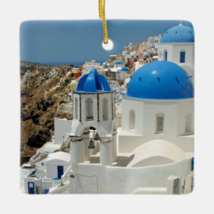 Santorini 1 ceramic ornament