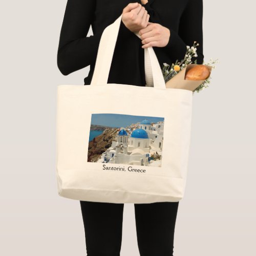 Santorini 1 large tote bag