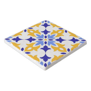 Santorini Aura Gold Floral Coastal Mediterranean Trivet