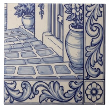 Santorini Azulejo Mural Tile 6 of 6 Bottom Right