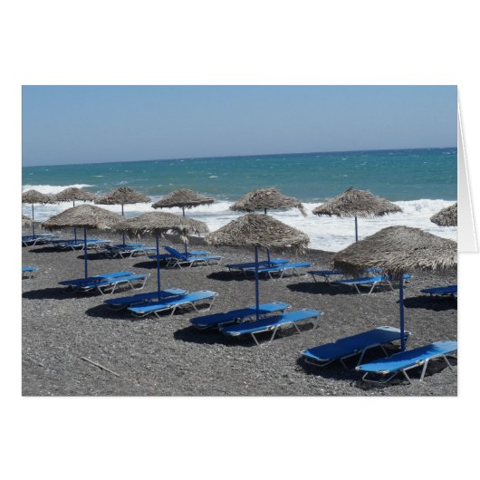 Santorini Beach, Greece Cards (Front Horizontal)
