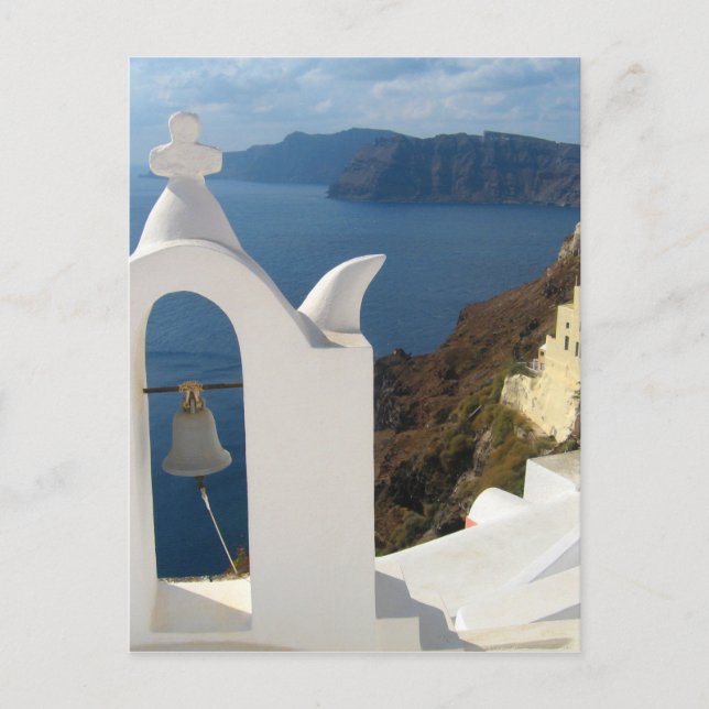 Santorini Bell Tower in the Afternoon Sun Postcard (Front)