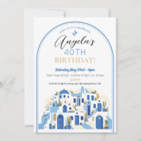 Santorini Birthday Party Greek Greece Blue White