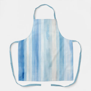 Santorini Blue White Stripes Apron