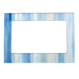 Santorini Blue White Stripes Magnetic Frame