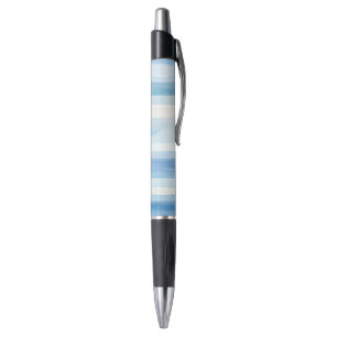 Santorini Blue White Stripes Pen