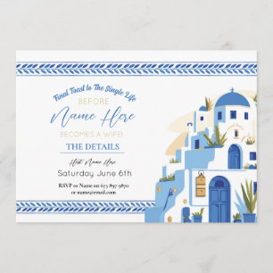 Santorini Bridal Shower Itinerary Schedule Blue Program