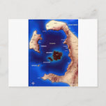 Santorini-caldera-map.jpg Postcard at Zazzle