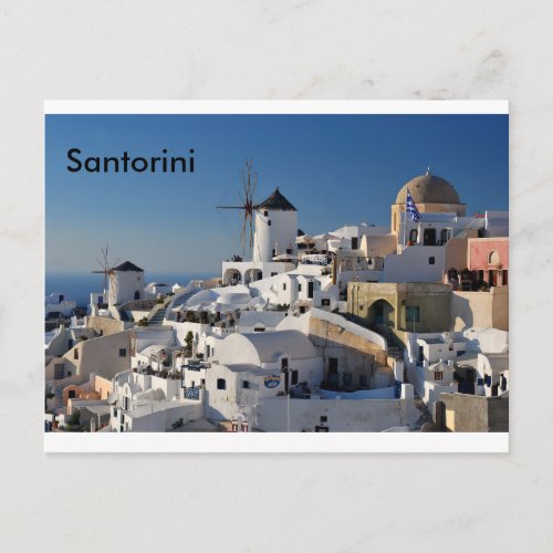 Santorini Canvas Postcard