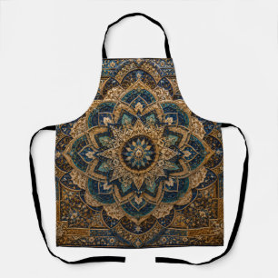 Santorini Cat Sunset Trucker Hat Mediterranean A Apron