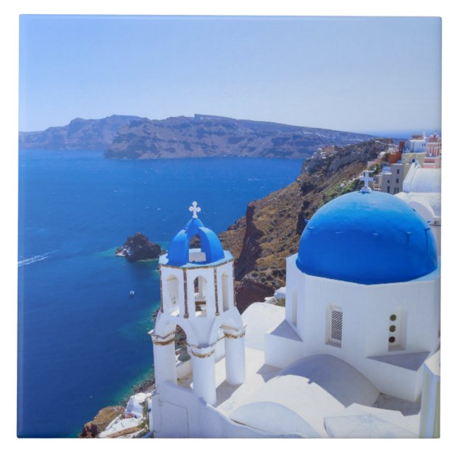 Santorini Ceramic Tile (Front)