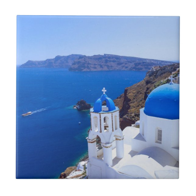 Santorini Ceramic Tile (Front)