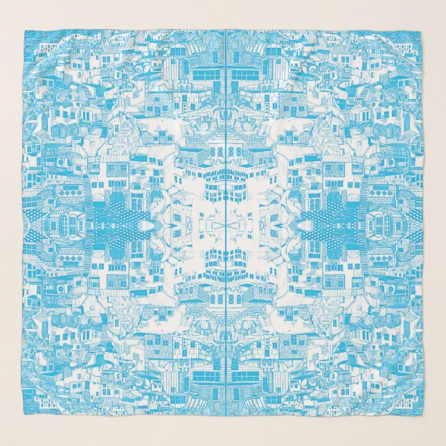 "Santorini" - Chiffon Scarf (Front)