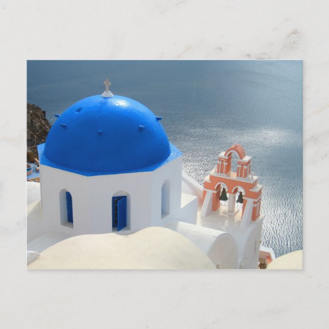 Santorini Church in the Afternoon Sun Postcard (Front)