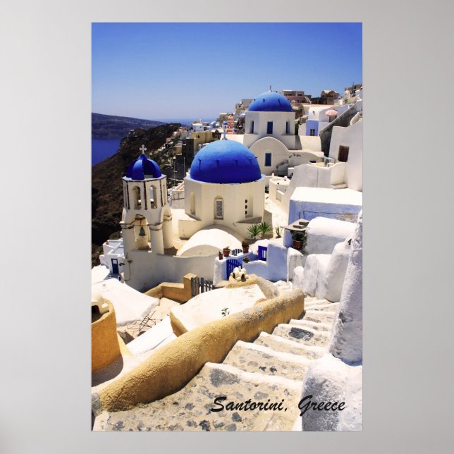 Santorini churches poster (Front)